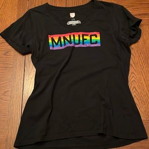 Black Womens MNUFC Pride Shirt